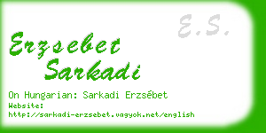 erzsebet sarkadi business card