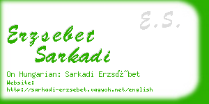 erzsebet sarkadi business card